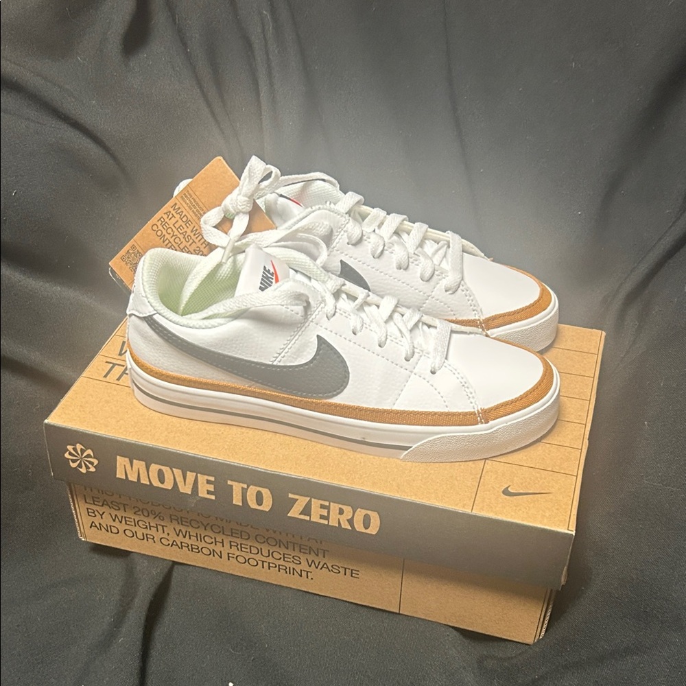 Clearance Nike White and Tan Athletic Shoes